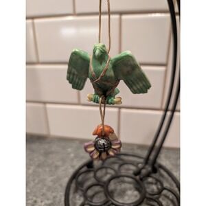 Native Storytellers IBO-482 Zuni Eagle Hanging Ornament with Flower Charm